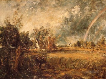 constable watercolour Painting - Cottage Rainbow Mill Romantic John Constable